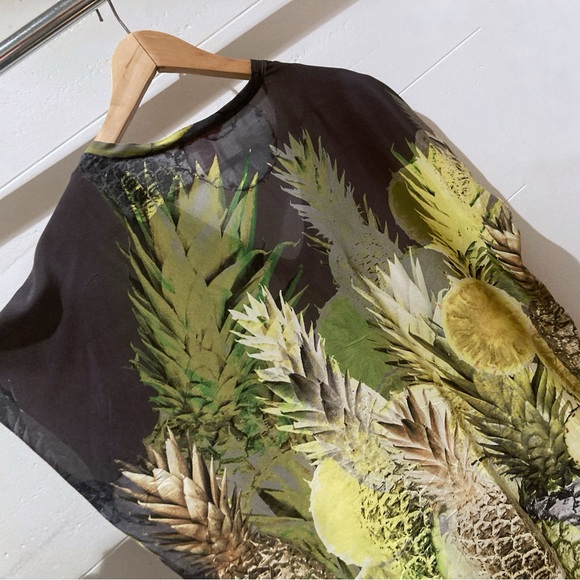 Midi silk kaftan - flowy dress - size M - Picture 2 of 6